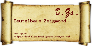 Deutelbaum Zsigmond névjegykártya
